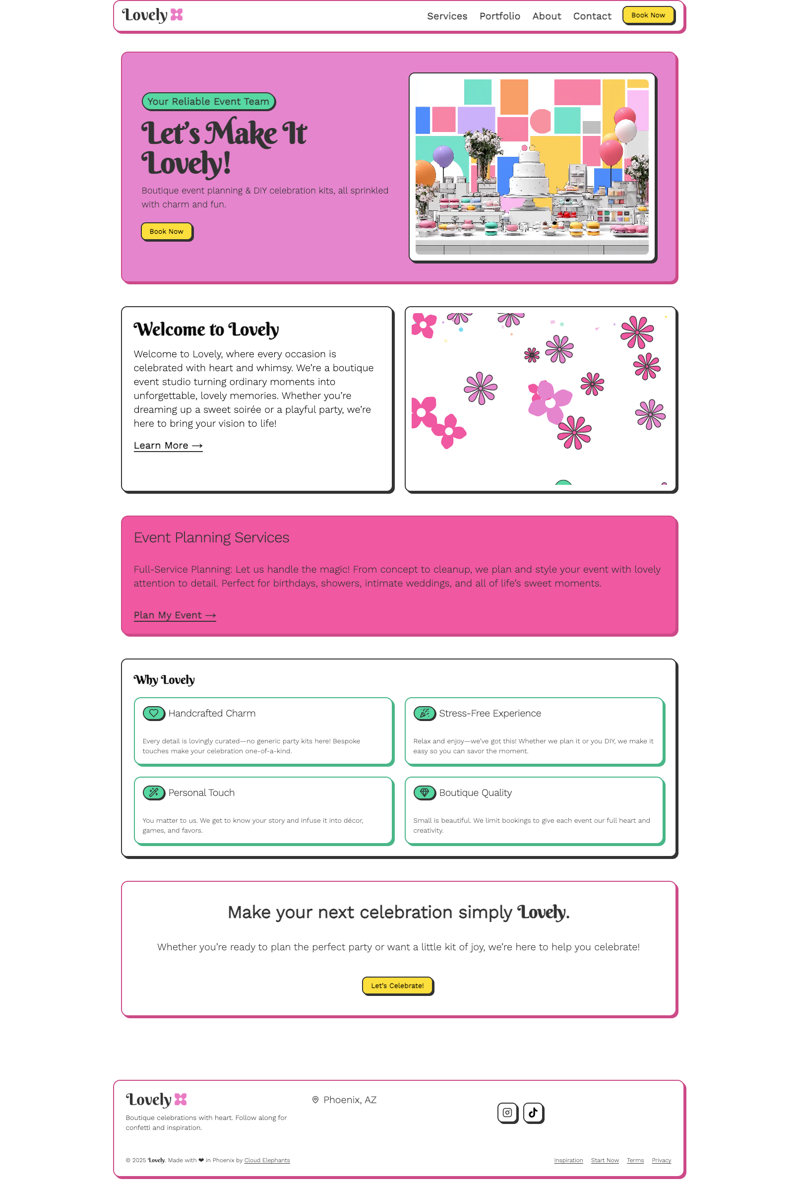 Website Lovely Events